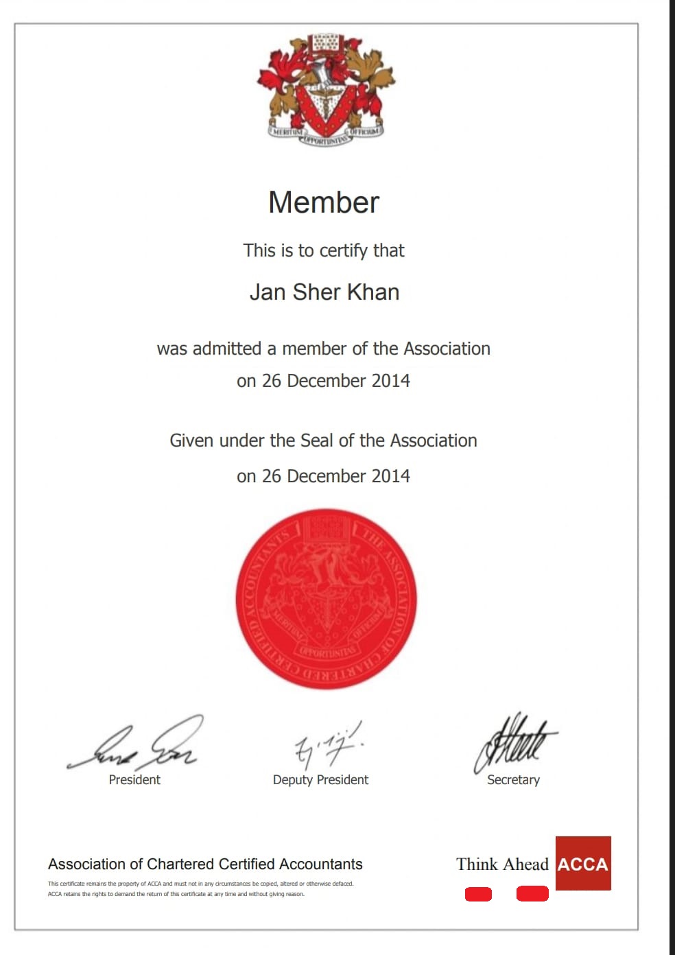 Association of Chartered Certified Accountants (ACCA)